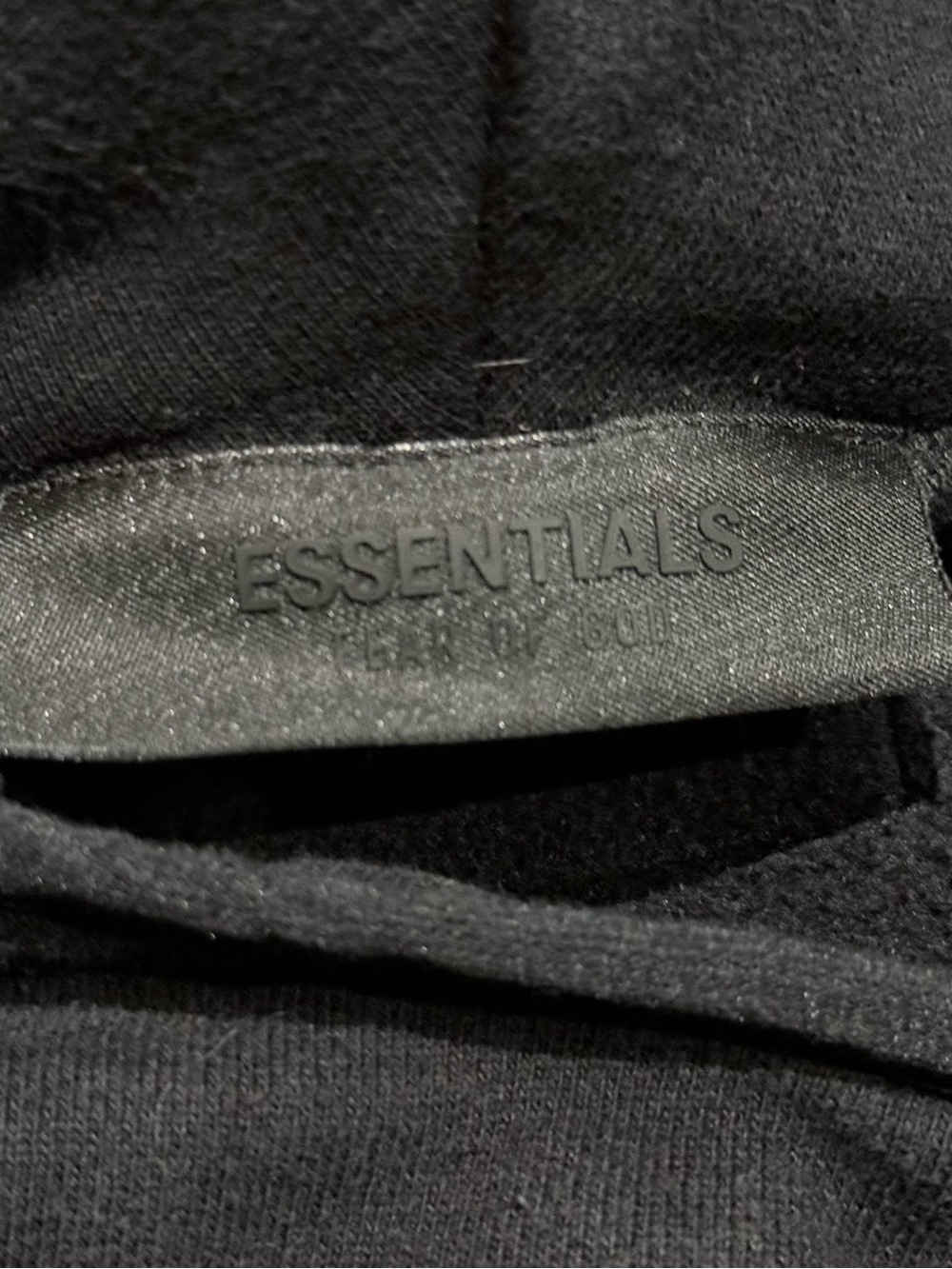 Fear of God Essentials Black Hoodie Pullover Sweatshirt Men’s Size XL Oversized - Picture 10 of 15